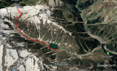 Trekking from Lake Saif ul Malook to Ansoo Lake